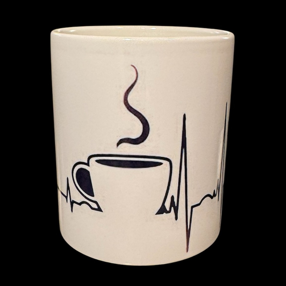 Coffee Mug Heartbeat  Coffee Lovers -Medical EKG CNA Nurse Medical Receptionist